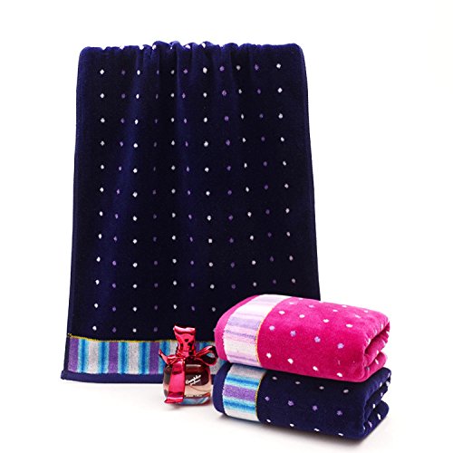 Egyption Cotton Collection Authentic Cotton Towel with Embroidery Blue Pink Supplier