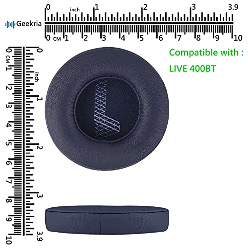 Geekria Replacement Ear Pads for JBL Live 400BT Headphones Ear Cushions, Repair Parts (Blue) by GEEKRIA - Used condition - Image 6