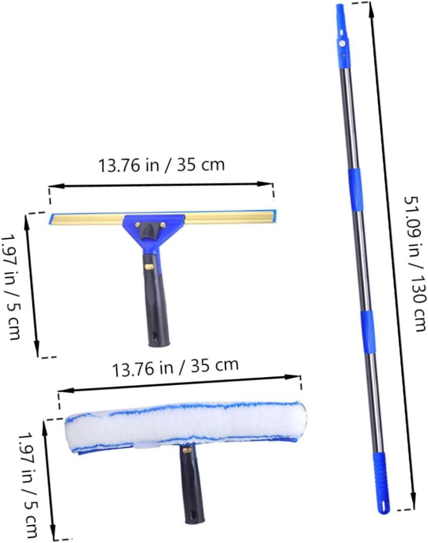 1set Extendable Microfiber Window Squeegee for Car Cleaning Ergonomic Design with Swivel Versatile for Easy to Use and Replace Random Style