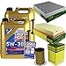Produktbild QR-PARTS 69338896 Filter Set Inspektionspaket 10 Liter Motoröl Longlife III 5W-30 MANN-FILTER Innenraumfilter Luftfilter Ölfilter