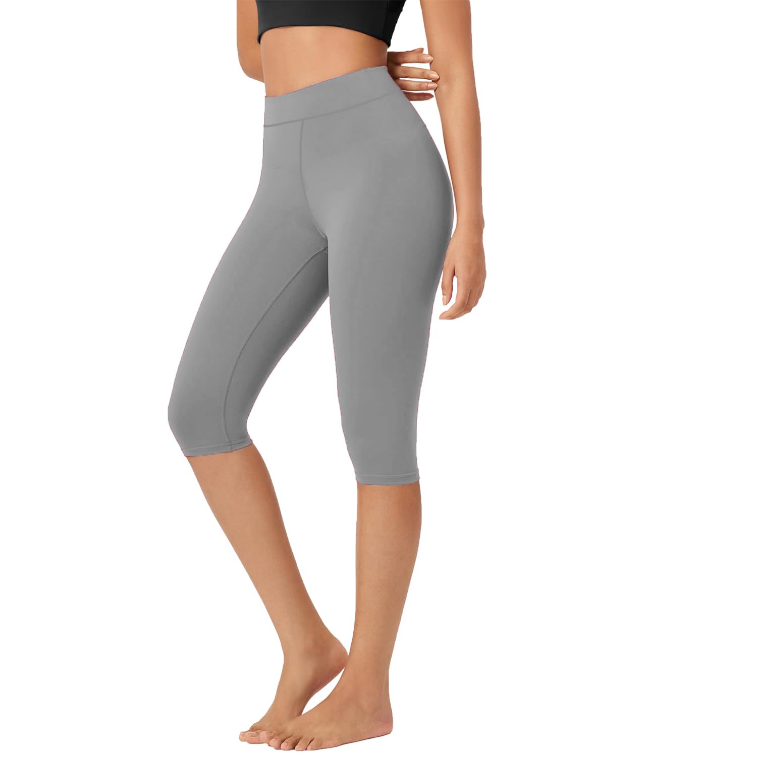 brand flex Capri Leggings for Women, High Waisted Yoga Pants for Workout Running-picture-41