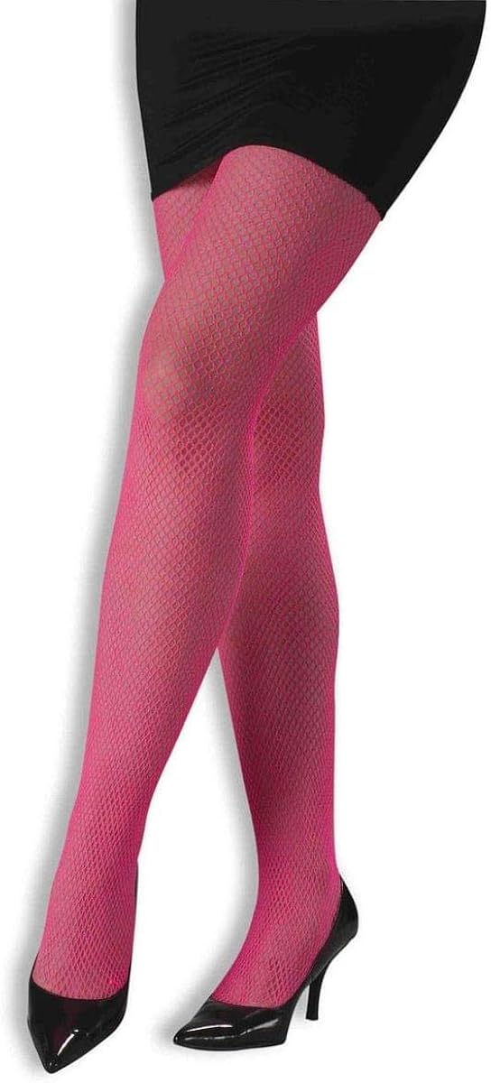 Forum Novelties Neon Pink Fishnet Pantyhose : Clothing, Shoes & Jewelry