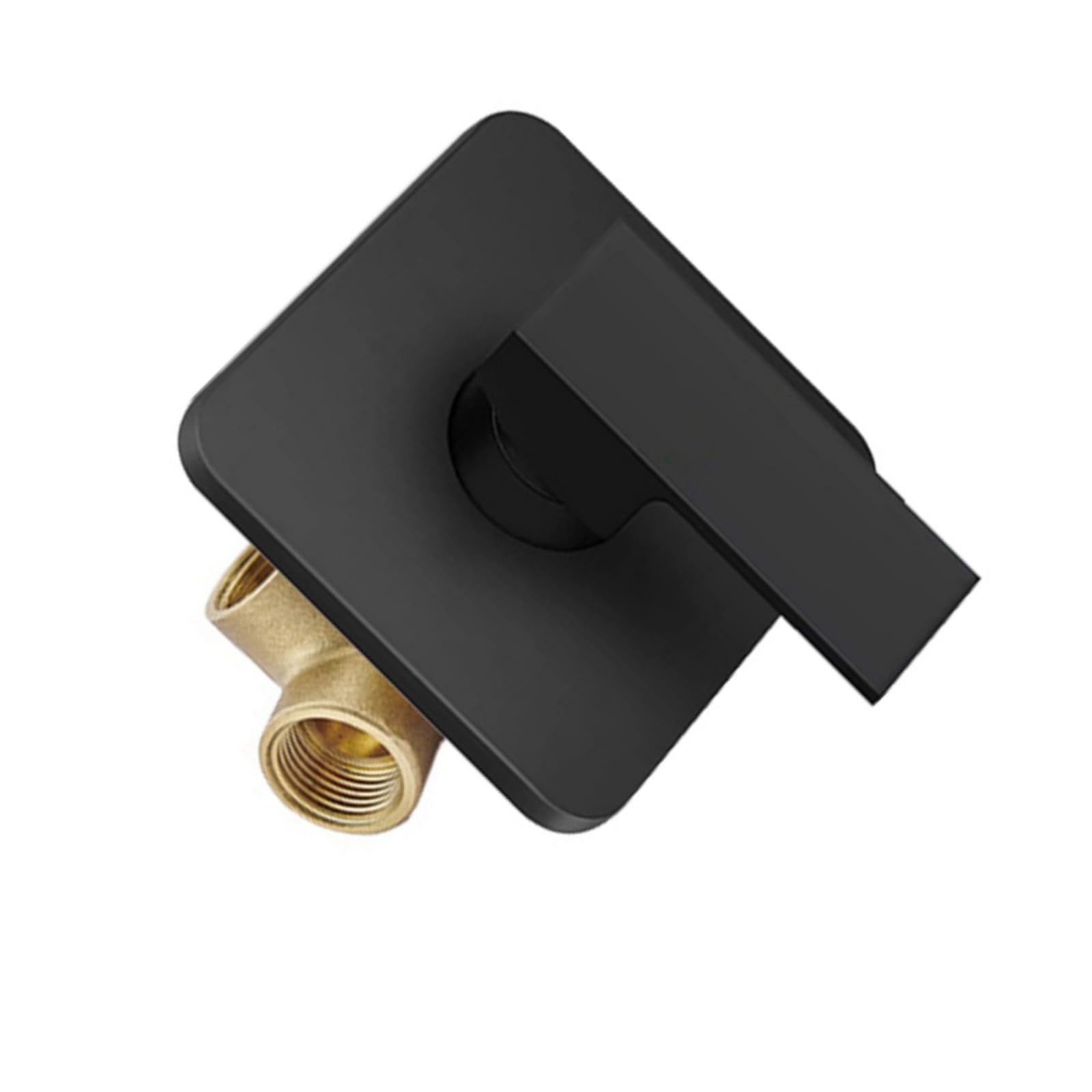 Tsophreniq Dull Black Square Shower Device Protect Bronze Alloy Construction Against Oxidation Technology Seamless Bathroom Hardware Upgrade Black Square Shower Trim Set
