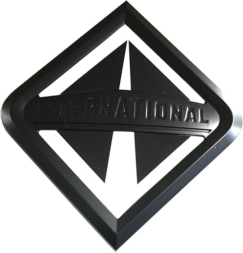 Miniatura 3 de 1 emblema internacional de repuesto para capó delantero de camión, para todas las series 3550901C2 (negroblanco)
