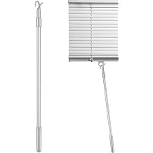 BESPORTBLE 23.62 Inch Window Blind Rod with Hook Lightweight Aluminum Vertical Blind Wand Replacement Easy-to-Use Curtain Opener Stick for Home Window Treatments