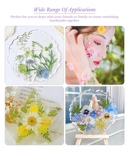 Flores Secas Prensadas Gugxiom para Resina, 5 Sacos 100 Peças de Flores Prensadas, 5 Temas de Cores