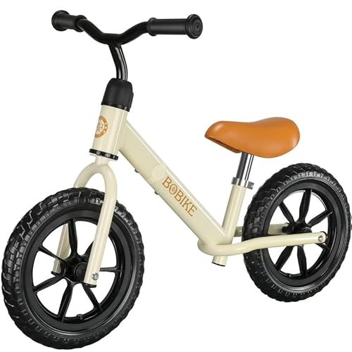 Mhcylion Bicicleta Sin Pedales Para Ni�os De 2 A 5 A�os, Ultraligera Bicicleta Sin Pedales Con Asiento Y Asa Ajustables Apto Para Ni�os Y Ni�as Blanco
