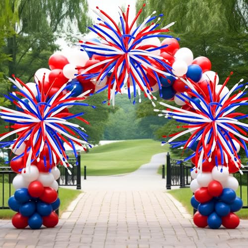 Image of 200 Pcs 4th of July Party Decoration 260Q Long Latex Balloons 250th Anniversary USA Patriotic DIY Decoration Red Blue White Balloons for American Patriotic Party Supplies (4th of July)