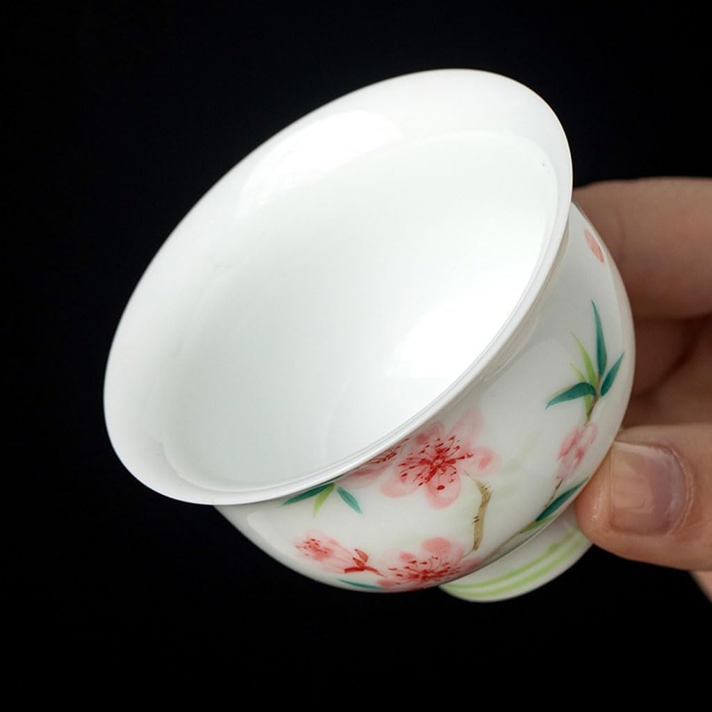 GSOUL Kungfu Tea cup Personal Ceramic Main Cup Hand-painted Peach Blossom Kung Fu Tea Host Single Drinking Small Tea Cups