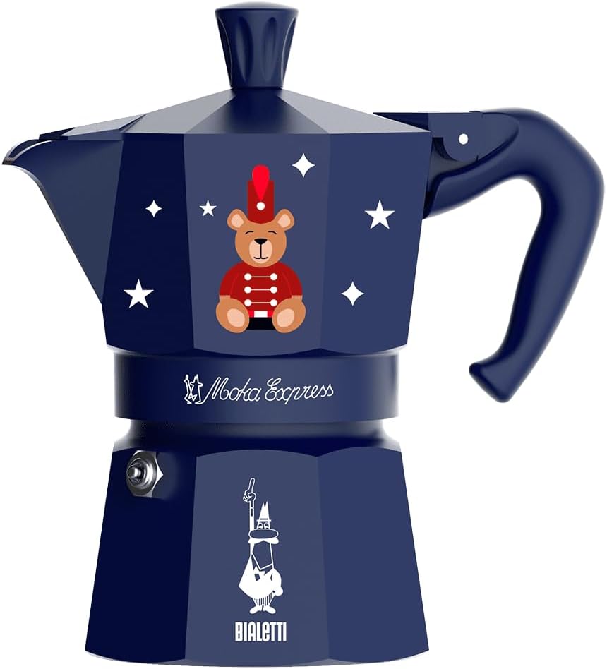 Bialetti Moka Express Blue Magic Memorial 1 Mug, 3 Cups (3 Cups)