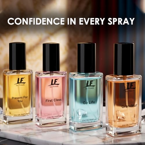 Image of La French Marvellous Perfume Collection Gift Set - 4 x 20ml (80ml) | Long-Lasting Unisex Fragrance Set | Premium Perfumes for Men & Women | Ideal Gift for All Occasions