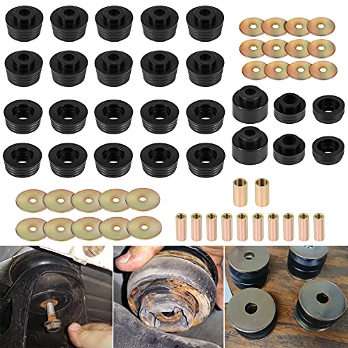 Vertical Misalignment Between Cab and Pickup Box on Driver Side of Vehicle - 2019-2021 Chevrolet Silverado & GMC Sierra 4 Bonbo 7-132 Body Mount Bushing Kit for 1978-1988 Buick Regal/Chevy Malibu, El Camino, Monte Carlo/Olds Cutlass/Pontiac Bonneville, Grand Prix (Black 62 Pcs)
