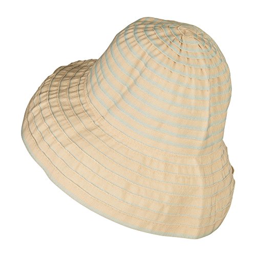 Jeanne Simmons Crushable Lady's Rose Accent Bucket Hat - Tan Grey Osfm #TOP1