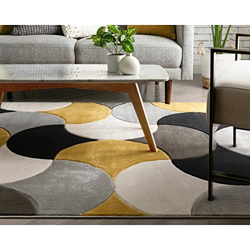 Image of Modern Contemporary Handmade Tufted Woolen Carpet for Living Room Bedroom and Hall Size 8 x 10 Feet Color Multi