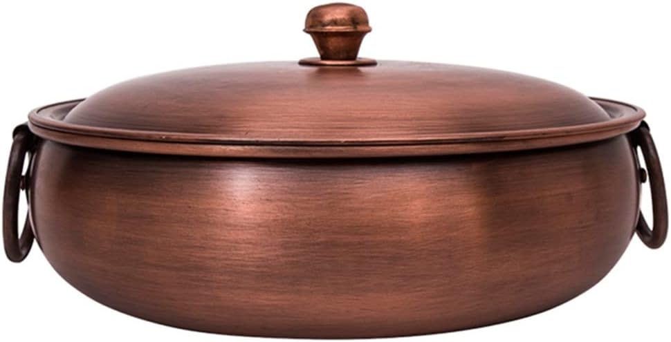 Olla de Cobre Extra Gruesa para Cocina de Inducción 26cm