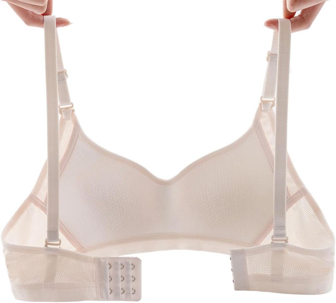 Teen Girls Training Bra Cotton Wire Free Adjustable Straps Breathable Bras 6 Pack