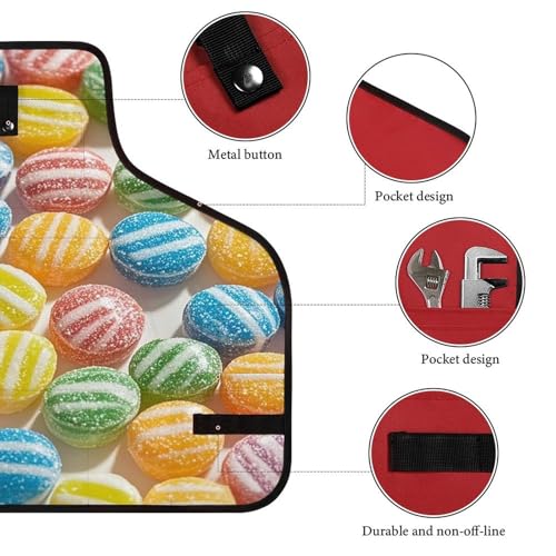 Delantal de trabajo ajustable unisex con múltiples bolsillos miniatura 3