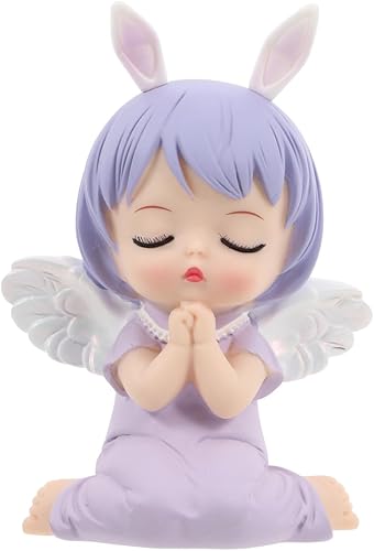 KESYOO Figura de boda para decoración de tarta, figuras de muñeca en miniatura de resina, estatua de ángel, adorno para automóvil, boda