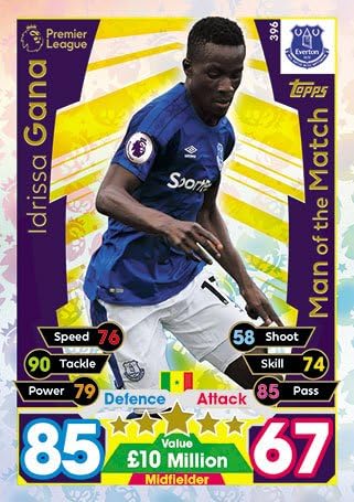 Match Attax 2017/18 Man Of The Match card #396 Idrissa Gana