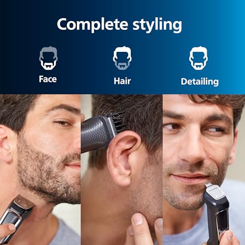 Image of Norelco Philips Multigroom 3000 Series,All-in-One Trimmer,Beard Trimmer and Hair Clipper,15-Piece Men's Grooming Kit for Head,Beard,Face,Nose,Ears,No Blade Oil Needed,Soft Pouch,MG3770 /40,(Pack of 2)