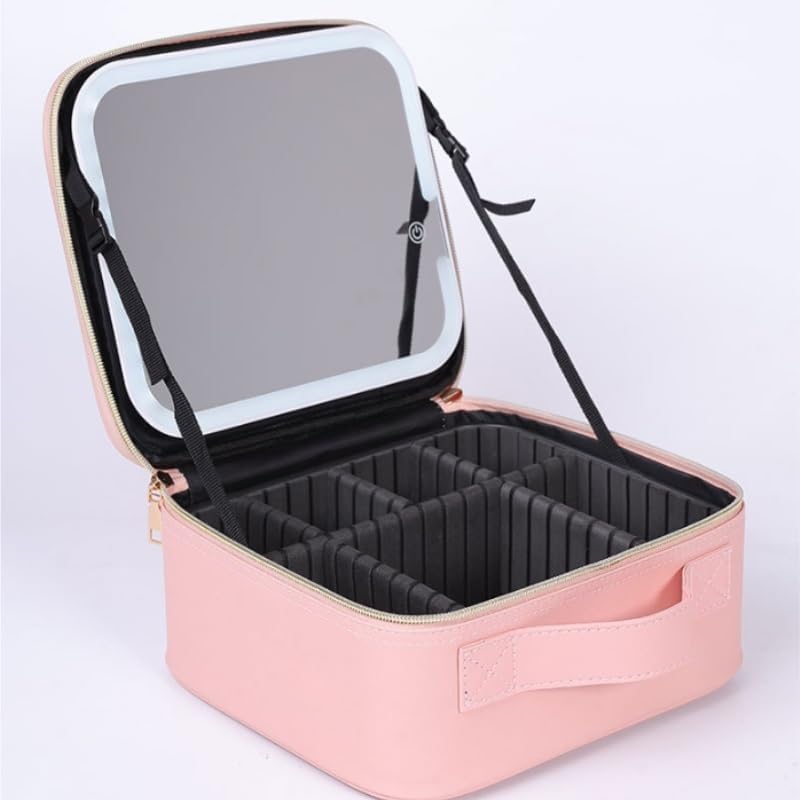 Makeup Bag With Light Handheld Storage Portable Multi layer Bags image 5