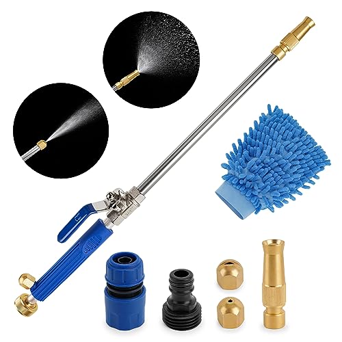 Pressure Washer Wand Extension,Hose Pressure Washer Attachment, Power Washer Wand,Jet Wash Tool Power Washer Attachments with 3 Hose Nozzles for Garden Hose Car Washing