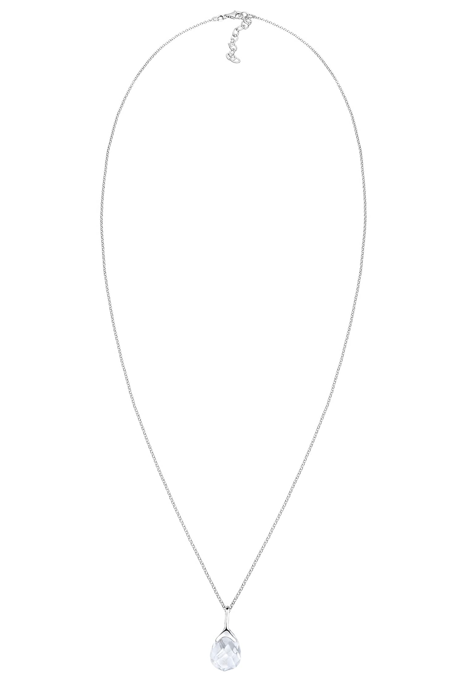 Elli Halskette Damen Klassisch Tropfen mit Bergkristall 925 Sterling Silber