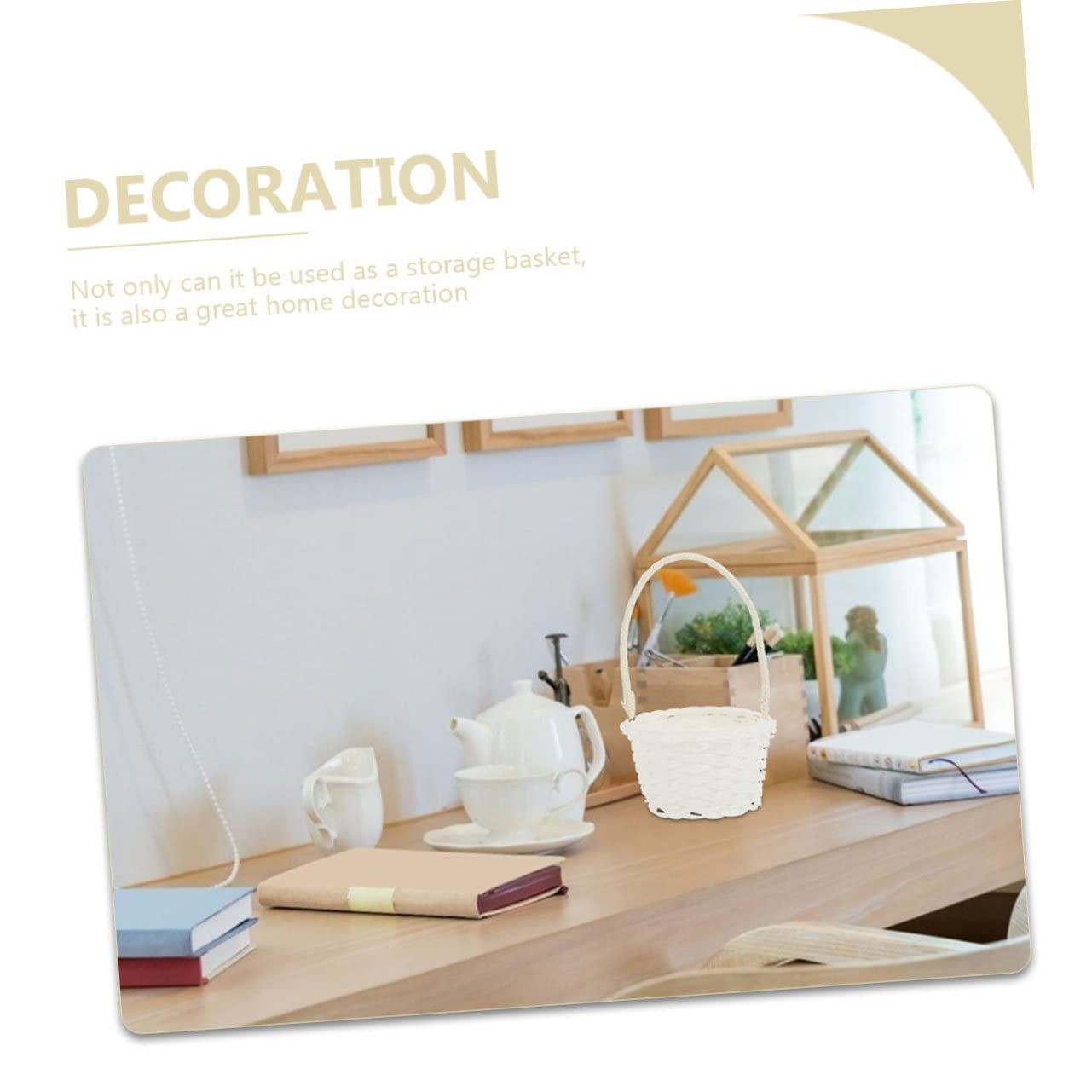 Cabilock 15pezzi Cesta Intrecciata Rattan Per Frutta e Verdura Da Stile Rustico Per Cucina e Decorazione Casa Piccole Borse Portatili Per Raccolta e Stoccaggio