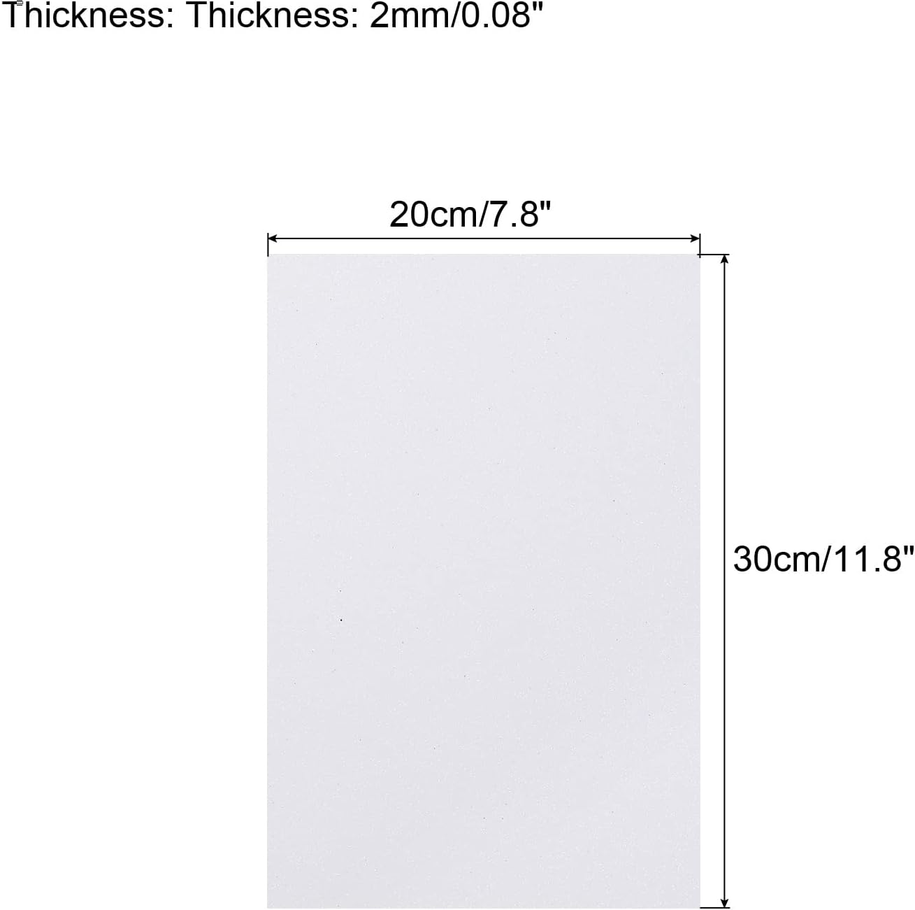 PATIKIL Glitter EVA Foam Sheets Soft Paper Self-Adhesive 11.8 x 7.8 Inch White for DIY Projects Pack of 12