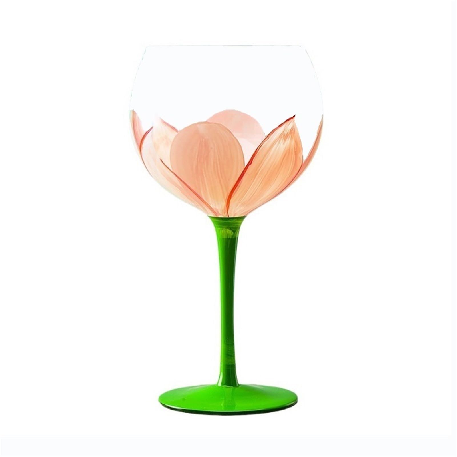Vasos de agua florales decorados para cenas de verano al aire libre en color naranja