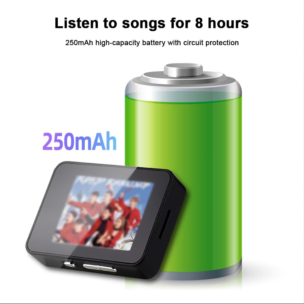 Juego de 3 mini MP3 digital de pantalla de 1.8 pulgadas, reproductor de música, radio deportiva, grabación de voz, cronómetro, grabador, multifuncional, negro, 4G
