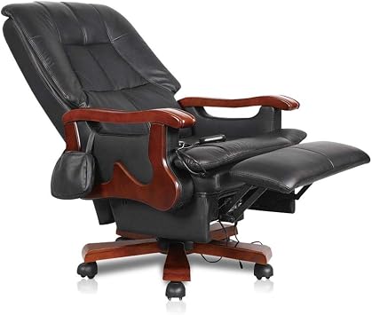 Boss Chair High-Back Leather Electric Reclining Executive Swivel Thick Padding and Ergonomic Design with Headrest and Lumbar Support for Home and Office Size5375115cm Color