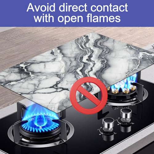 Image of HOMETITUTE Marble Stove Top Cover 28x20 Diatomite Modern Heat Mat | Electric stove decoration