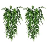 ❀【Sparen Sie Zeit】Im Vergleich zu Echten Pflanzen Welken Diese FäLschen Farnpflanzen Nicht,Haben Keine Entlaubung,Brauchen Keine BewäSserung und Sie MüSsen Nicht Viel Zeit Damit Verbringen,Sie zu Pflegen.Jedes Blatt Hat Eine Klare Textur und Lebhafte Farbe,Die Das Aussehen von NatüRlichen BlüTen Perfekt Imitiert.