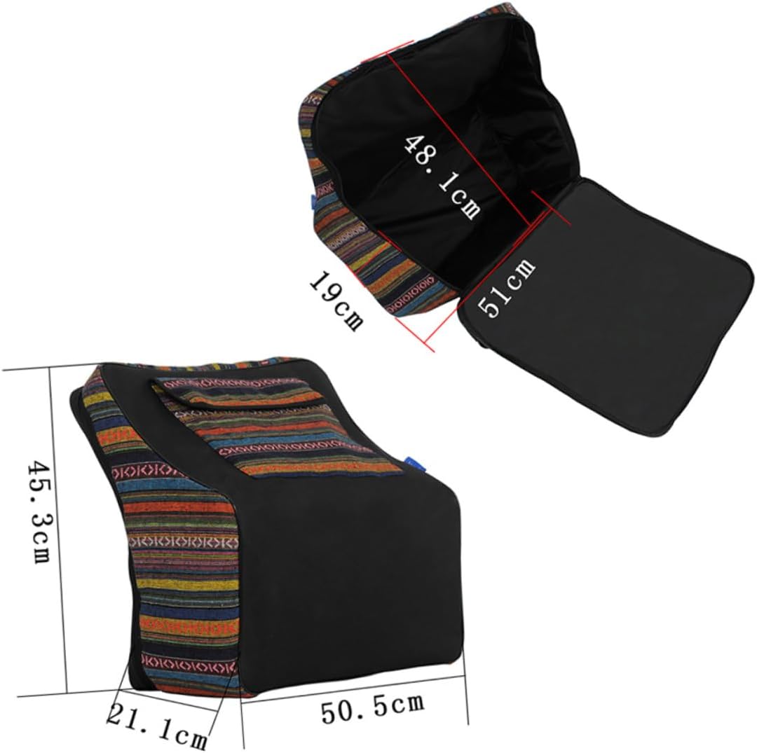 Thick Padded Accordion Bag for 48-120 Bass Black Cotton Backpack Portable Music Instrument Carrying Case Adjustable Straps image 2