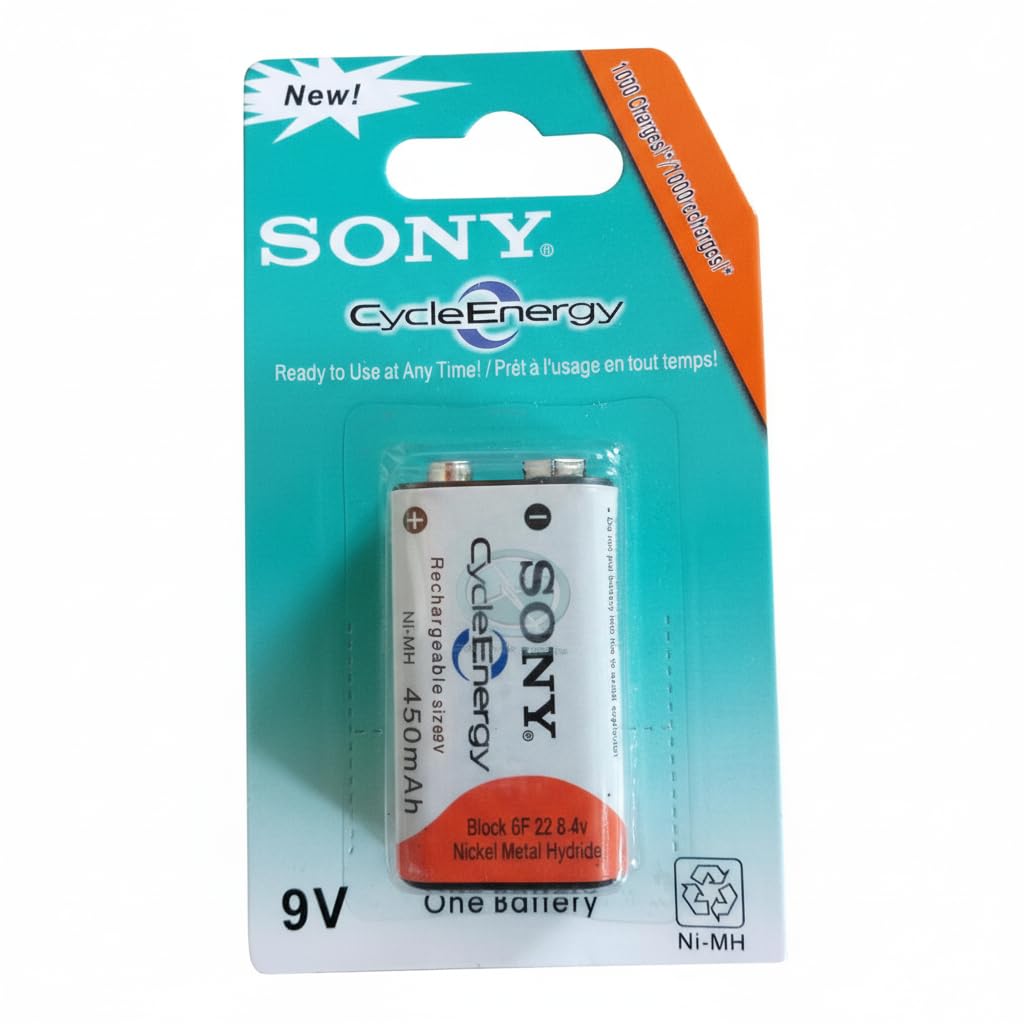 MICROUSB Designed for Sony 450mAh New and Improved Rechargeable Size 9V Cycle Energy Nickel-Metal Hydride (Ni-MH) Japan Technology Battery (Pack of 1)-image-21