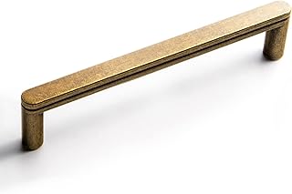 Goo-Ki 6 Pack 5 Inch Antique Brass Cabinet Pull Handle – Decorative Groo...