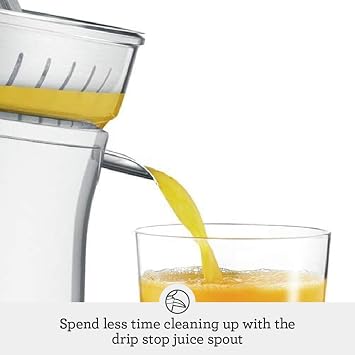 Breville BCP600SIL, Citrus Press Motorized Juicer Machine, Silver