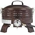 Fire Sense 62133 Sporty Campfire Portable Fire Pit LPG Gas 60,000 BTU Outdoor Firepit Includes Propane Stand Included - Dark Bronze - Round - 15"