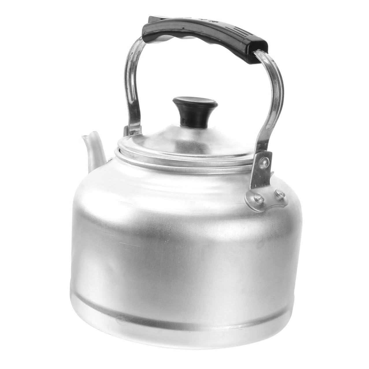 SHOWERORO Hervidor de Agua Retro de Aluminio Grueso 2l Tetera Segura y Sanitaria para Hacer Té y Bebidas Diseño Clásico Color Plata Estilo Aleatorio