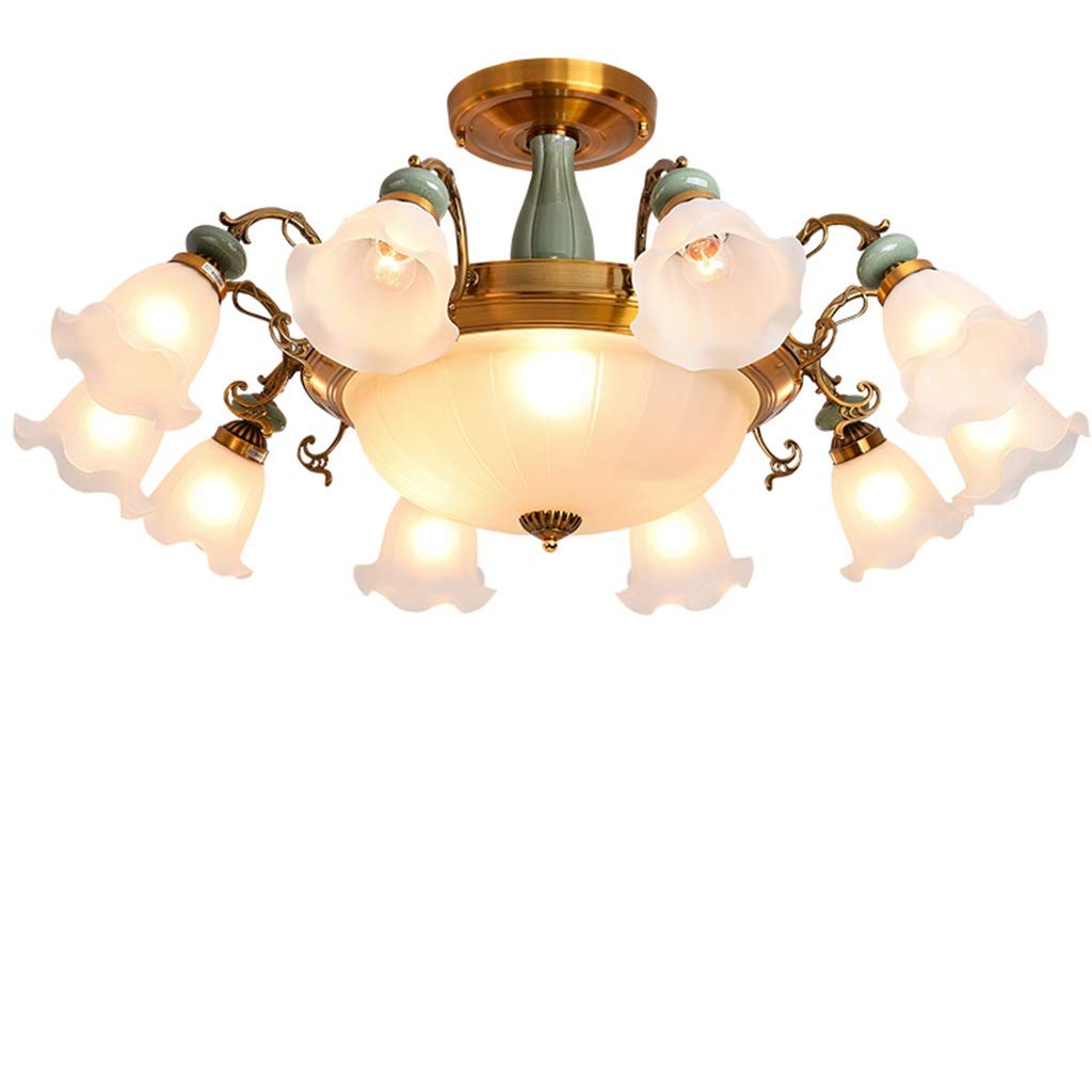 HynJGih American Living Room Lamp Simple Modern Atmosphere Home Ceiling Lamp Rustic Creative Personality European Restaurant Bedroom Lamps(A,104CM)