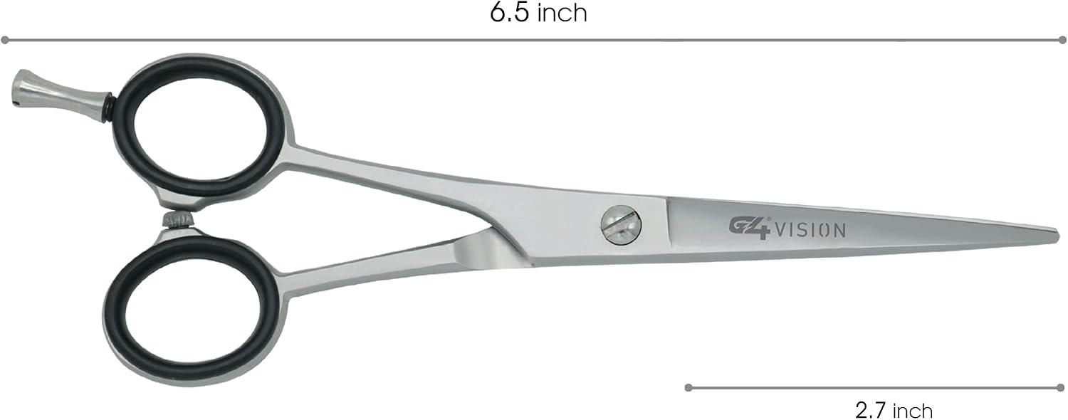 G4 Vision Left Hand Pro Barber Scissors for Salon Shears Edge Hair Cutting Grooming Lefty (6.5in)