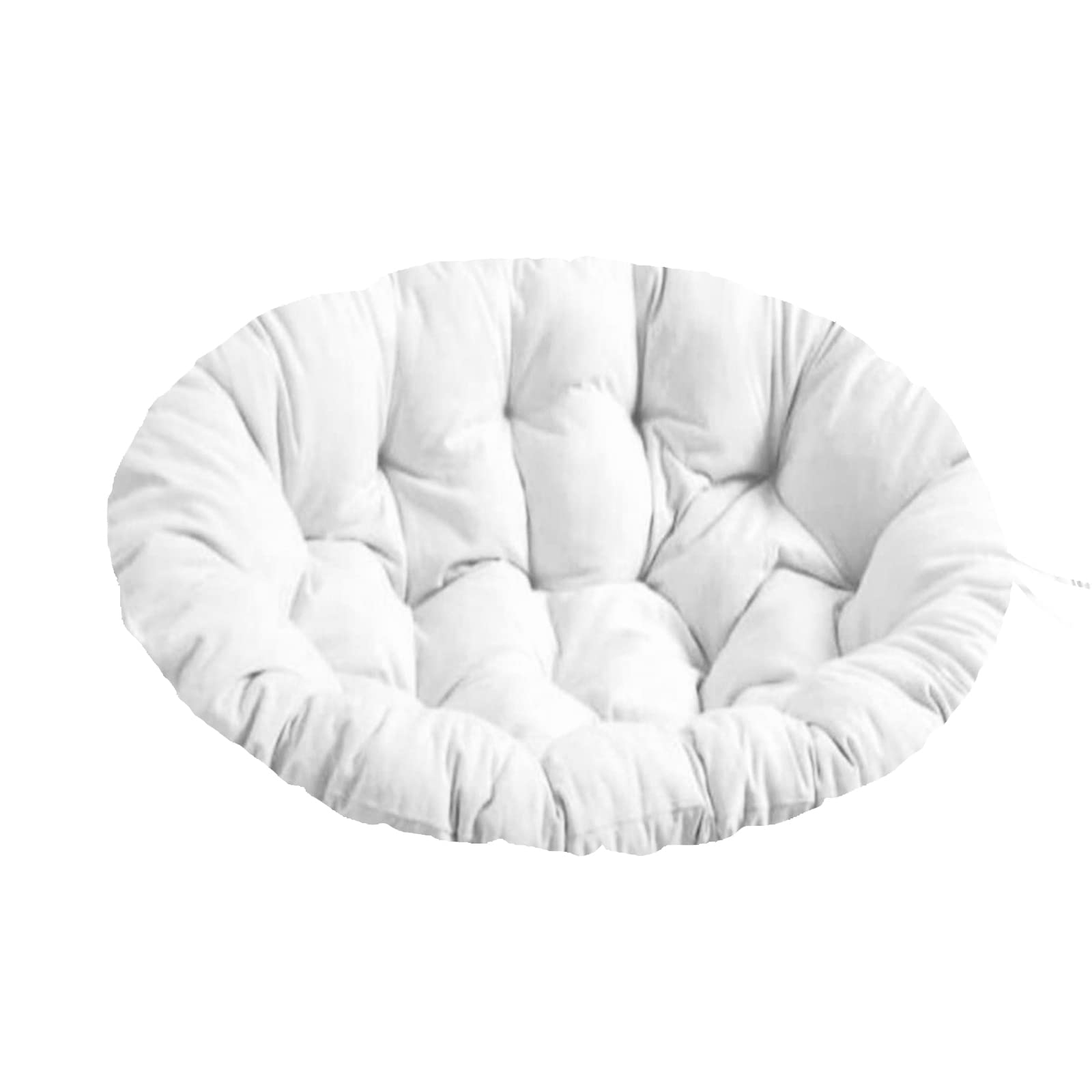 Cojín de repuesto impermeable para columpio de exterior, con cojines de repuesto para todo tipo de clima, cojines redondos blancos para mecedora doble, 120 x 120 cm