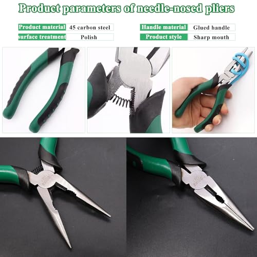 Image of 5Pcs Upholstery Staple Remover Tool Set Including U Tip Tack Puller,Dual Head Mallet Hammer(Soft Rubber) with Replacement Head，Removal Pliers for Furniture Floor Photo Frame