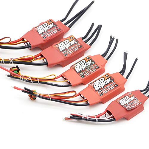 Parts & Accessories Red Brick 50A/70A/80A/100A/125A/200A Brushless ESC Electronic Speed Controller 5V/3A 5V/5A BEC for FPV Multicopter - (Color: 70A ESC 2-7S)