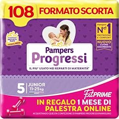 Pampers Progressi & Fit Prime Junior, 108 Pannolini, Taglia 5 (11-25 Kg)