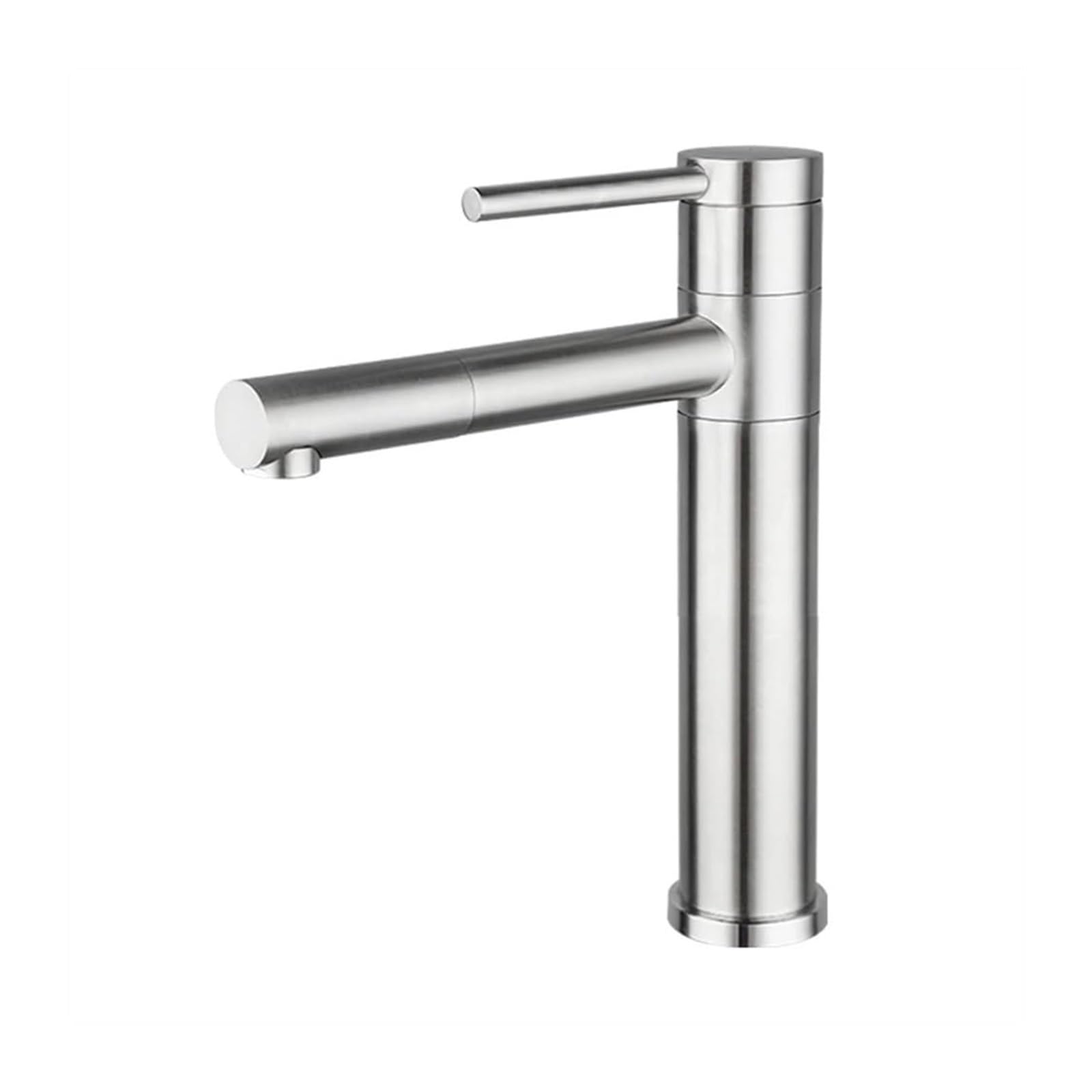 Sxithgkdw Silver Faucet, Basin Faucet 360 Degree Swivel Waterfall Stainless Steel Hot & Cold Water Mixer Faucet (Color :, Size : Short), Kd-301897