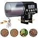 Aquarium Distributeur Automatique pour Poisson - 200ml Réglable Multifonctionnel Fish Guppy Distributeur de Nourriture Mangeoire Accessoire avec Ecran LCD pour Les Vacances Noir