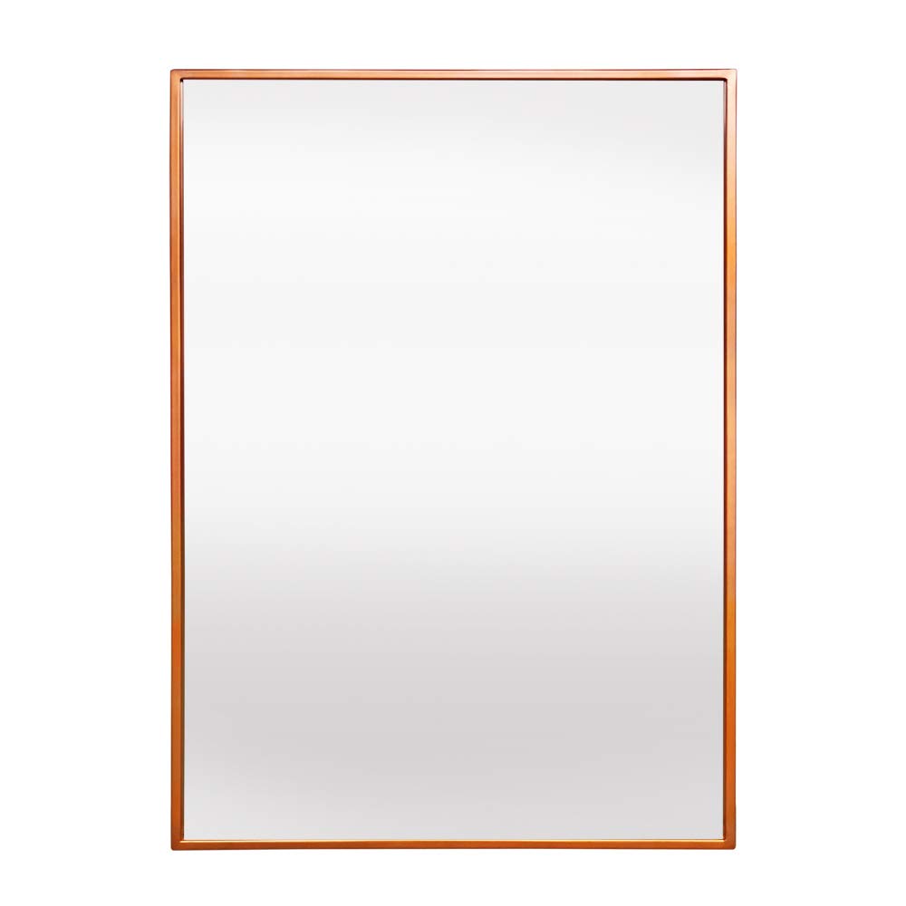 Specchio da Parete Grande in Metallo - 70 x 50cm - Metallo Placcato - Oro Rosa