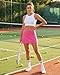 Stelle Women's Tennis Golf Skirts High Waisted with Pockets Inner Shorts for Athletic Skorts Sports Running Pickleball (Dreamhouse Pink,S)